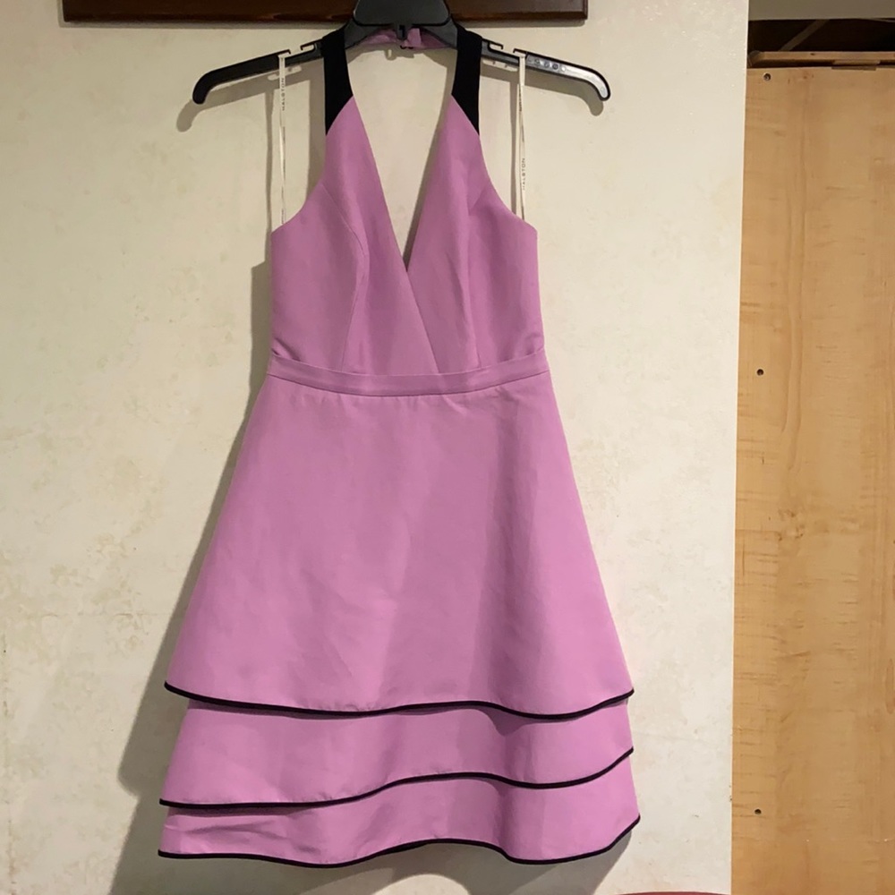 Halston Heritage Lavender Halter dress size 6